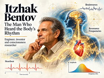  Itzhak Bentov with brain, heart and waveform imagery exploring the body's rhythms