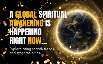 A global spiritual awakening signs depicted with Earth's glowing image and vibrant energy.