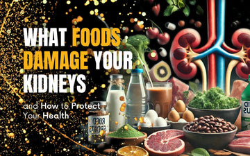 Colorful foods and beverages that can cause kidney damage, highlighting the importance of kidney health.