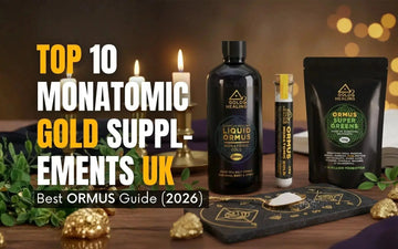 ORMUS supplements UK comparison featuring liquid ORMUS, monatomic gold powder and ORMUS SuperGreens