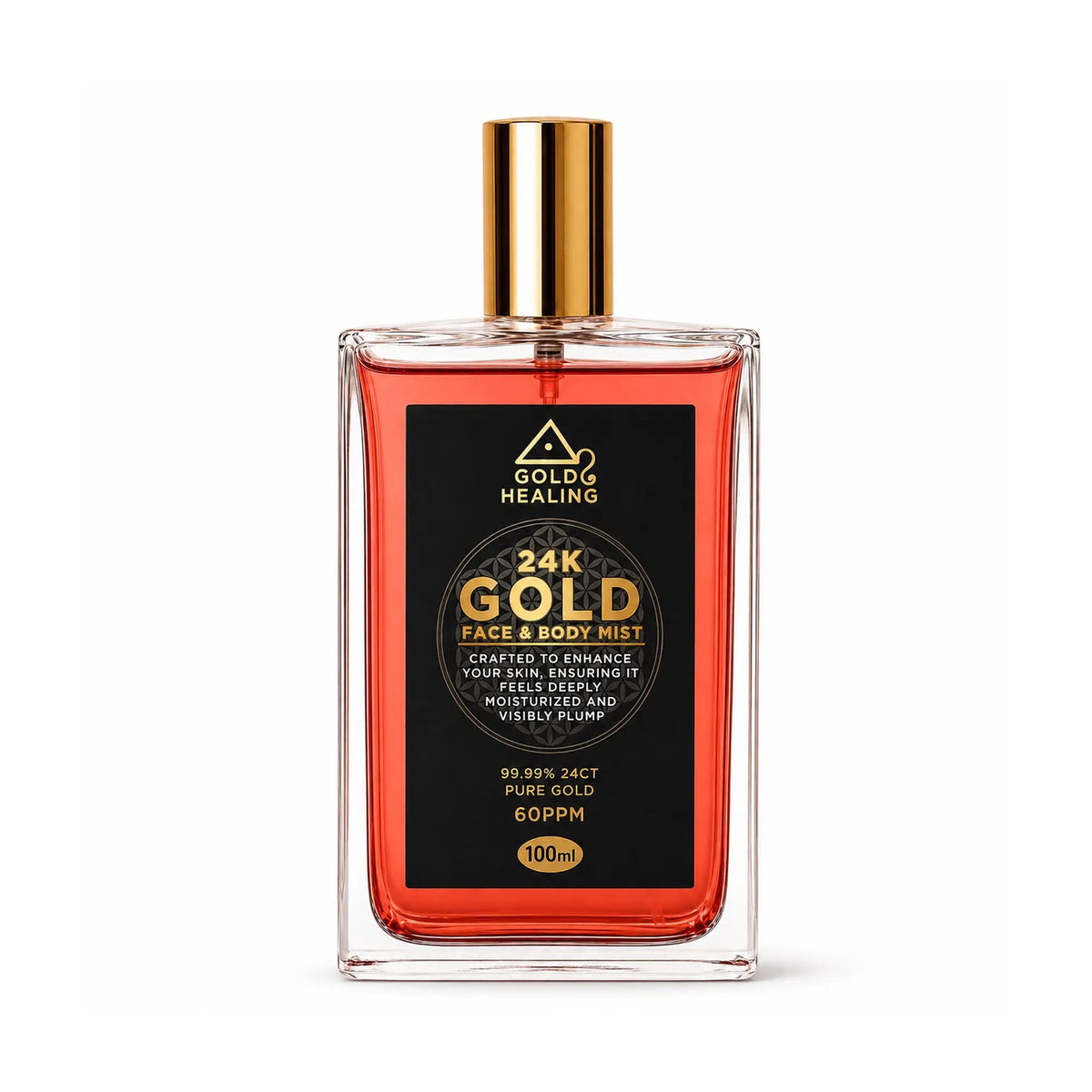 Gold Healing 24K Colloidal Gold Face and Body Mist 60ppm 100ml bottle