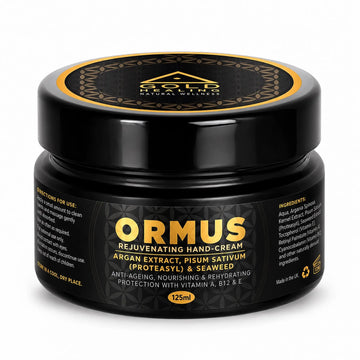 Gold Healing ORMUS Rejuvenating Hand Cream 125ml jar on white background
