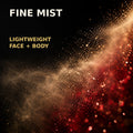 Fine lightweight colloidal gold face and body mist visual