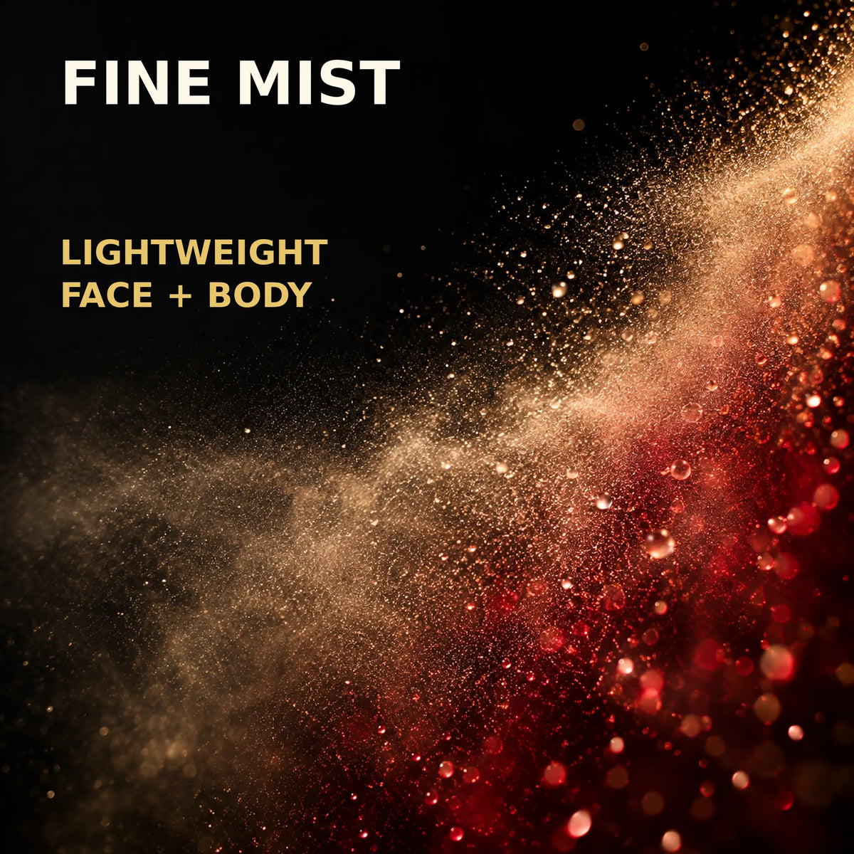 Fine lightweight colloidal gold face and body mist visual