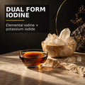 Dual form iodine with elemental iodine and potassium iodide