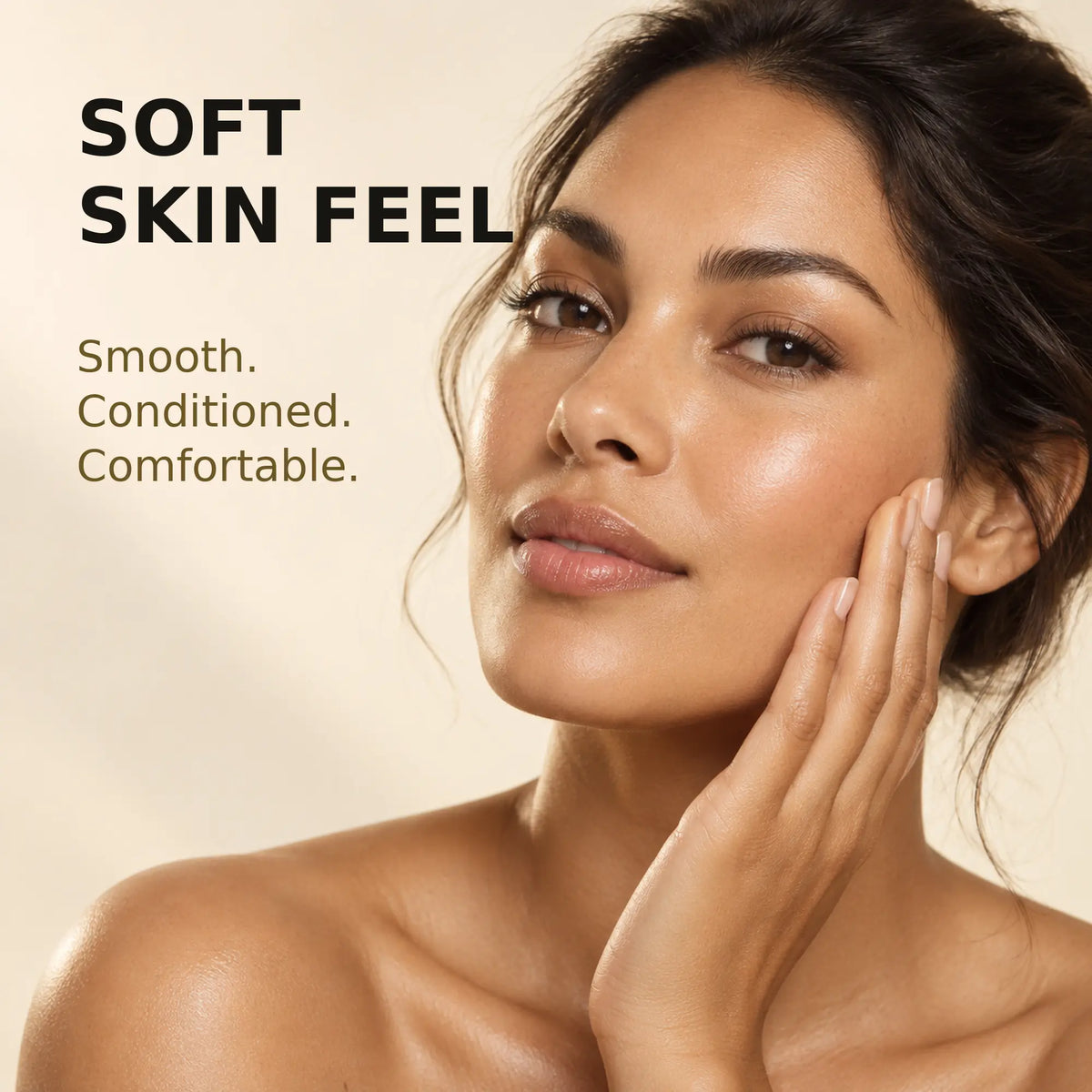 Soft smooth conditioned skin feel from everyday facial moisturising care