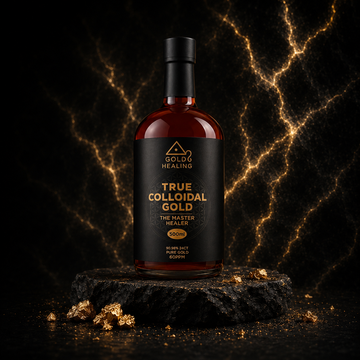 Gold Healing 24k colloidal gold 60ppm 500ml bottle for the Colloidal Gold UK landing page