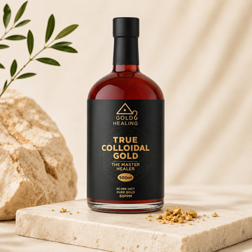 Gold Healing 24k colloidal gold 60ppm 500ml bottle shown for the Colloidal Gold UK product section