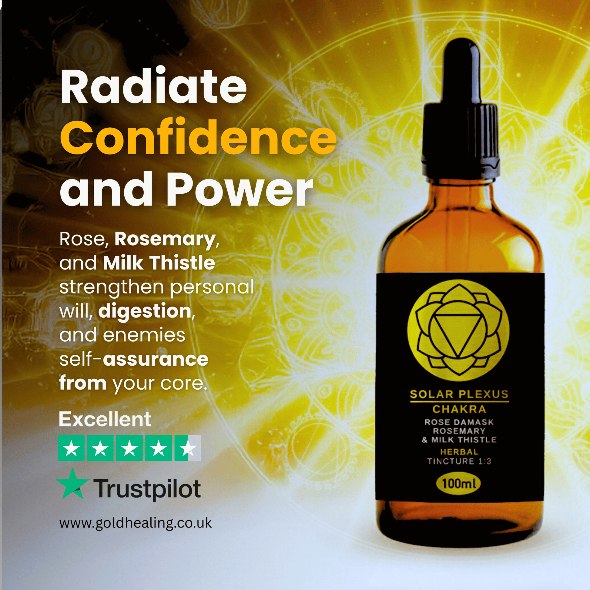 Solar Plexus Chakra Tincture Gold Healing