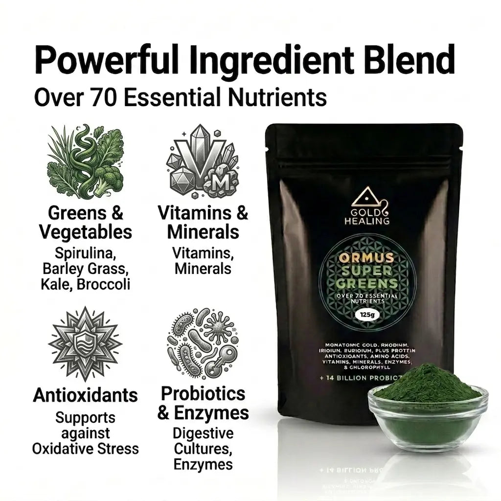 Ormus SuperGreens | Mineral Superfood Blend Gold Healing