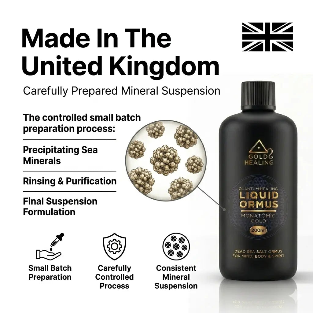 Ormus Liquid | Pure Minerals for Clarity & Energy Gold Healing, made in the UK
