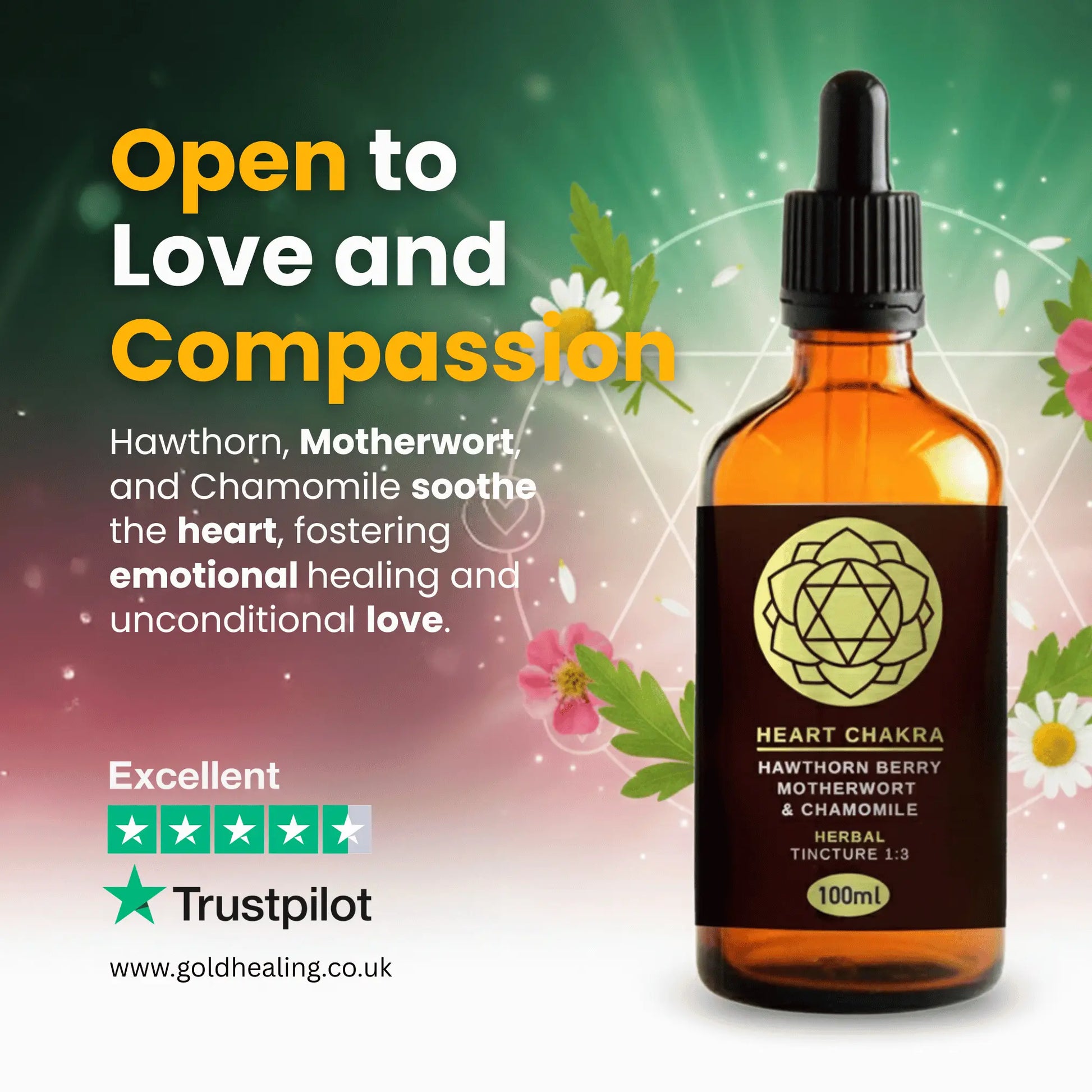 Heart Chakra Tincture Gold Healing