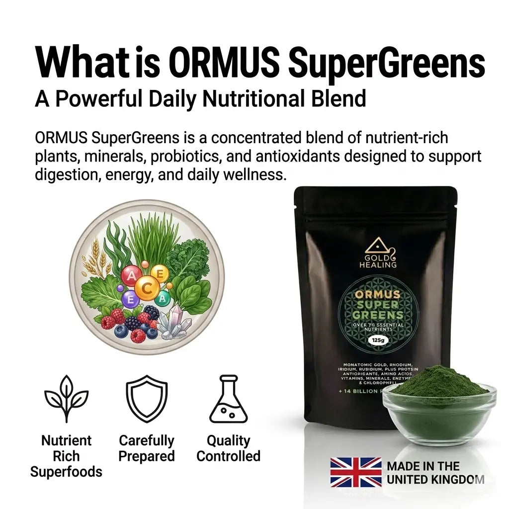 Ormus SuperGreens | Mineral Superfood Blend Gold Healing