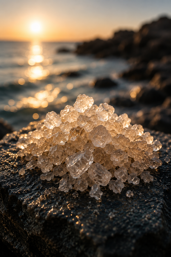 Dead Sea mineral salts used as the source for Gold Healing ORMUS Liquid