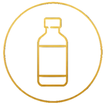 200ml bottle icon representing the bottle size of Gold Healing ORMUS Liquid.