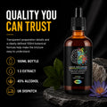 Gold Healing Lucid Dreaming Tincture quality details including 100ml bottle, 1:3 extract and 45% alcohol extraction
