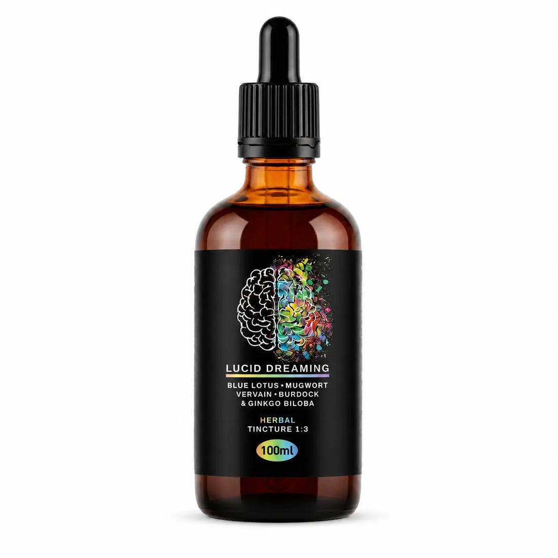 Gold Healing Lucid Dreaming Tincture 100ml amber glass dropper bottle