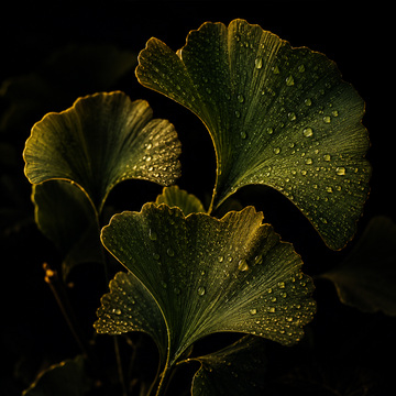 Ginkgo biloba leaves used in Gold Healing Lucid Dreaming Tincture botanical formula