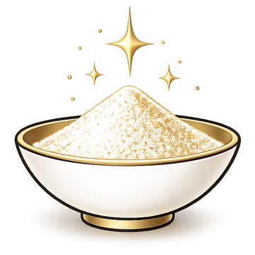 Icon representing monatomic gold powder as a specialised powder format