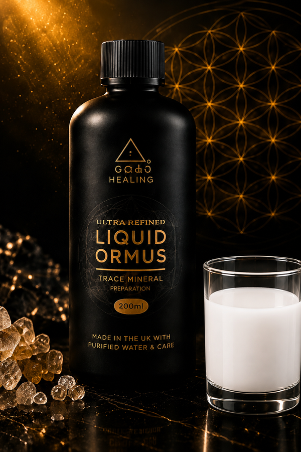 Finished Gold Healing ORMUS Liquid ready for daily wellness routine