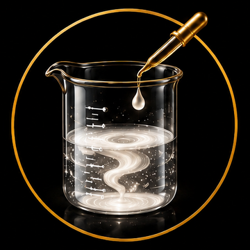 Illustration of the carefully controlled wet method preparation used to produce Gold Healing Liquid ORMUS
